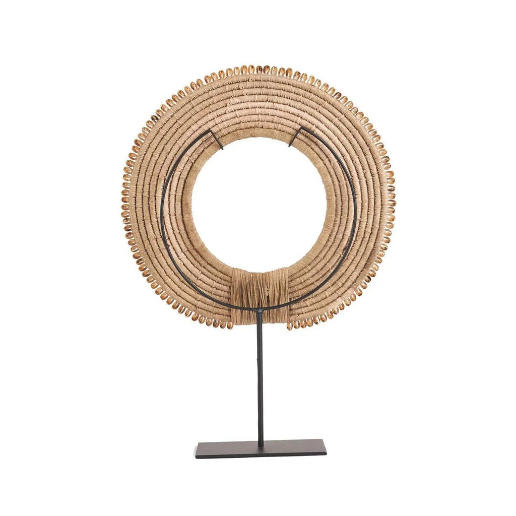 MUSCHELSKULPTUR KORSIKA AUF STANDFUß - 47cm