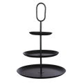 RAMA ETAGERE MIT 3 EBENEN (SCHWARZ) - 55cm