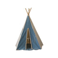 TIPI ZELT (BLAU) MIT POMPOMS