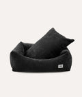 SNOZY HUNDEBETT AUS CORD (SCHWARZ)