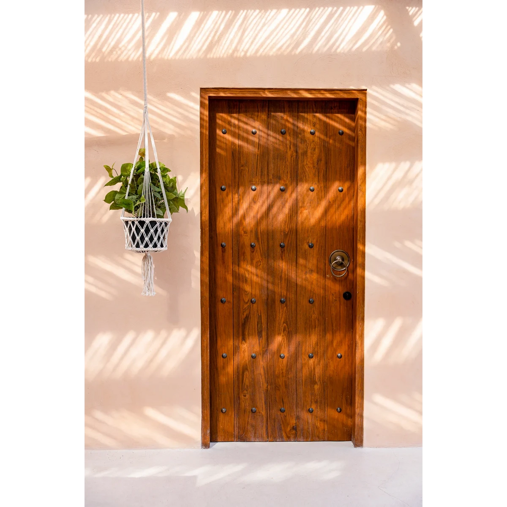 MAKRAMEE PFLANZENHALTER (WEIẞ)