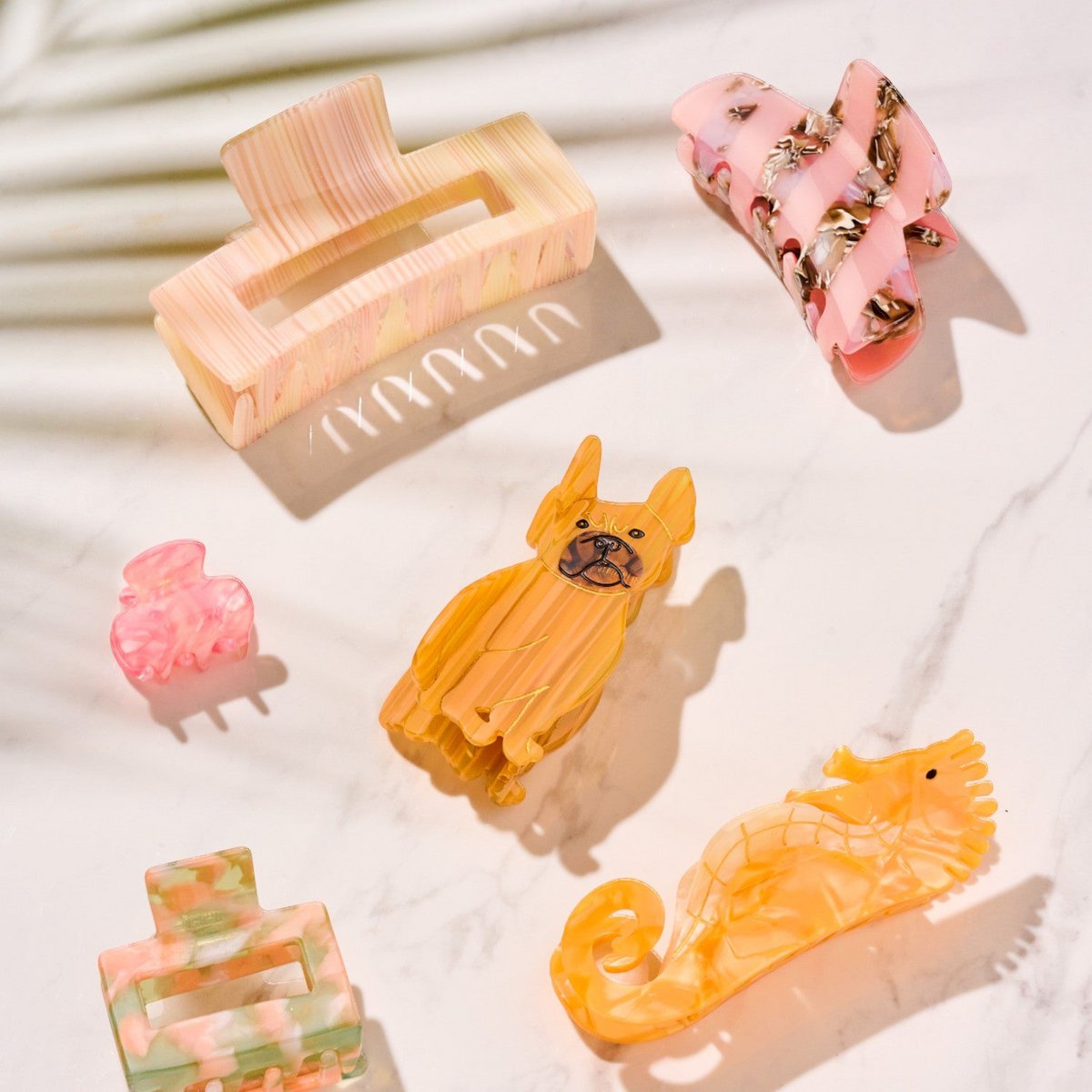 HAARKLAMMER SQUARE - PASTELL