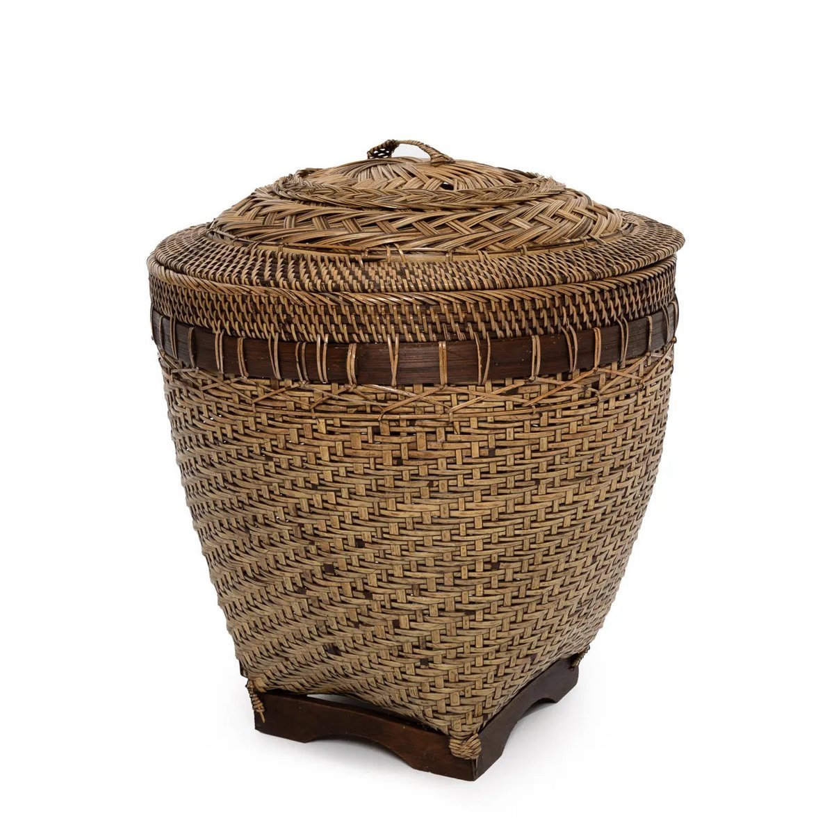 KOLONIALER RATTAN-AUFBEWAHRUNGSKORB - 40cm