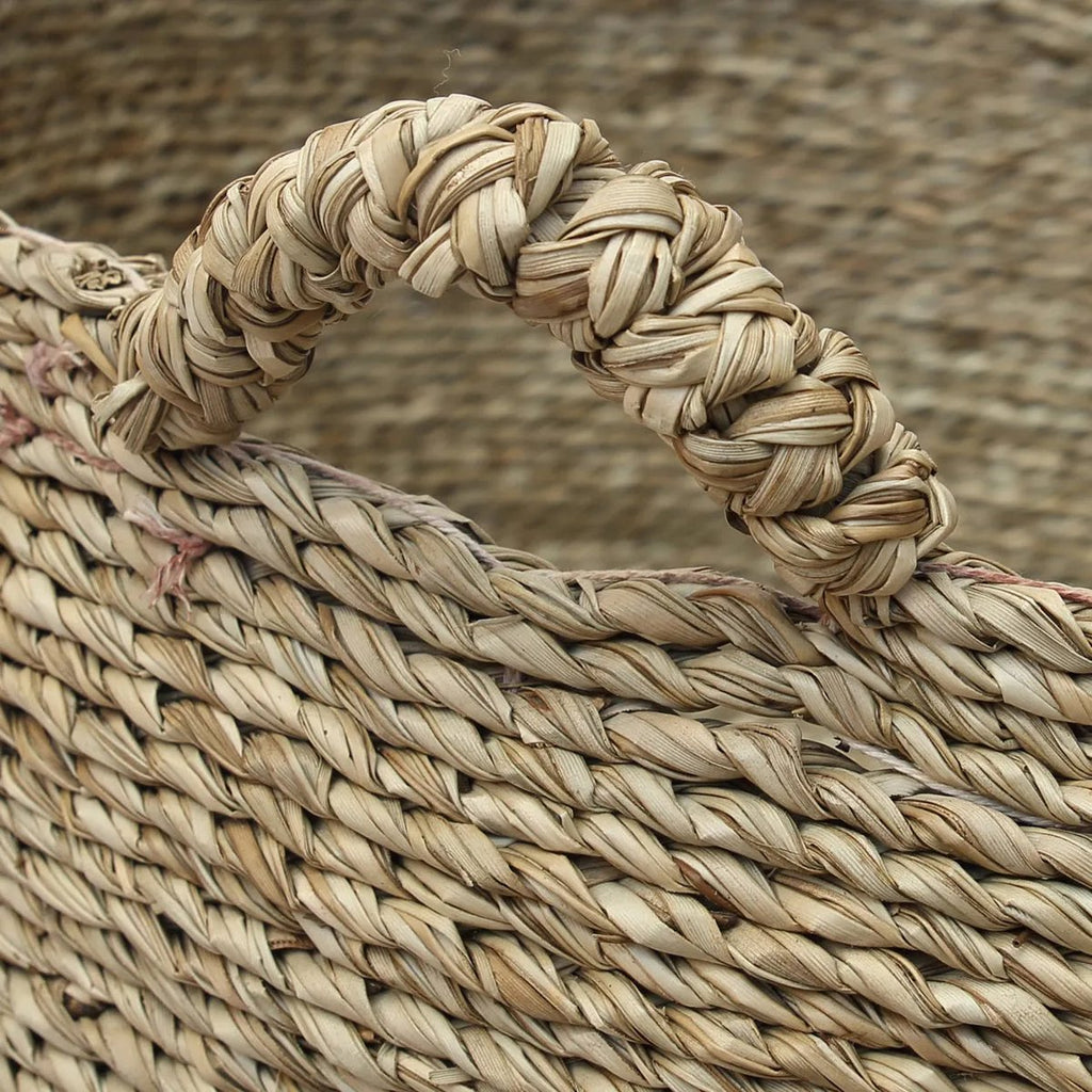 QUATRE NETZKORB AUS SEEGRAS - GROß