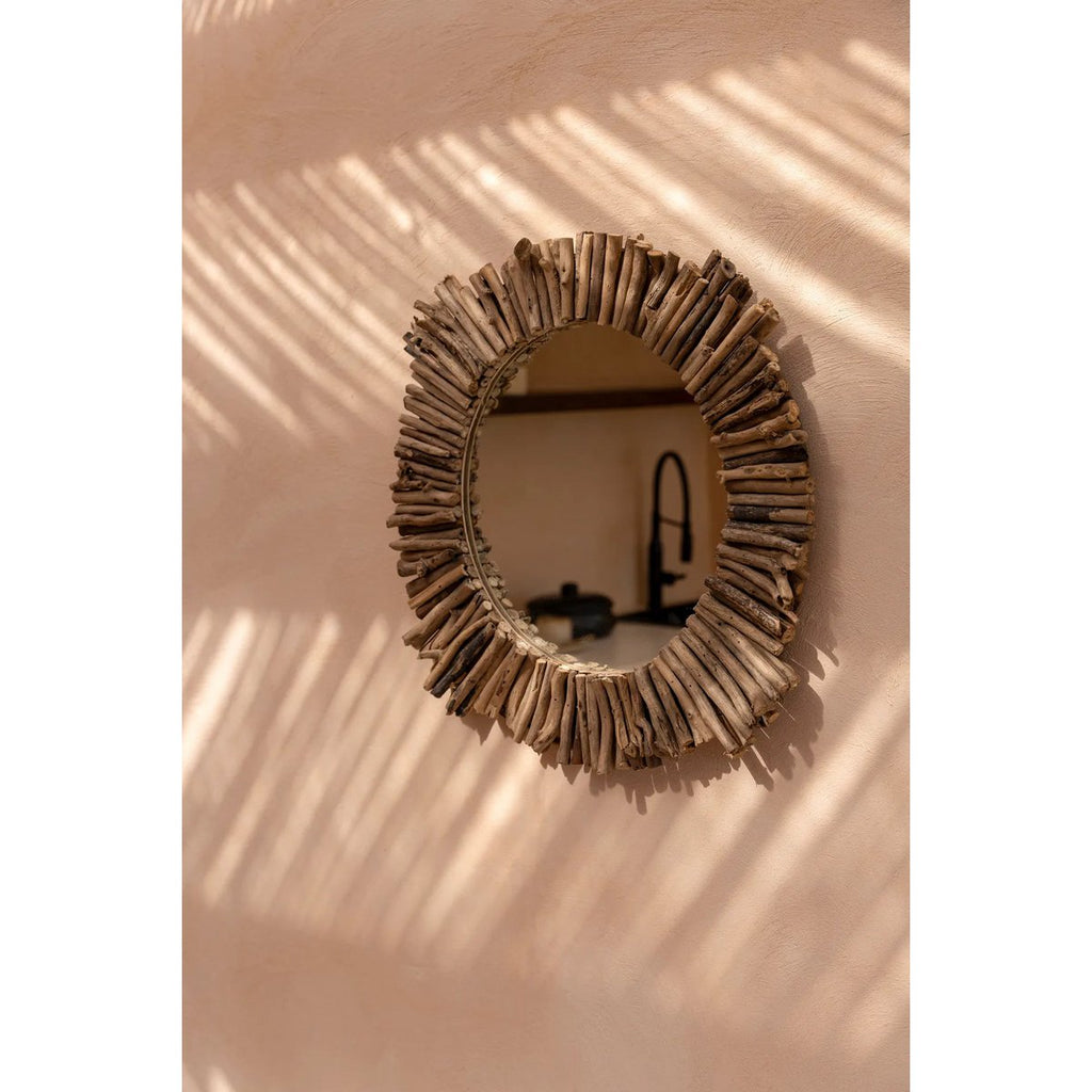 TREIBHOLZSPIEGEL - Ø 60cm