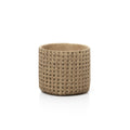 BETON ÜBERTOPF MIT RATTANROCK - 17cm