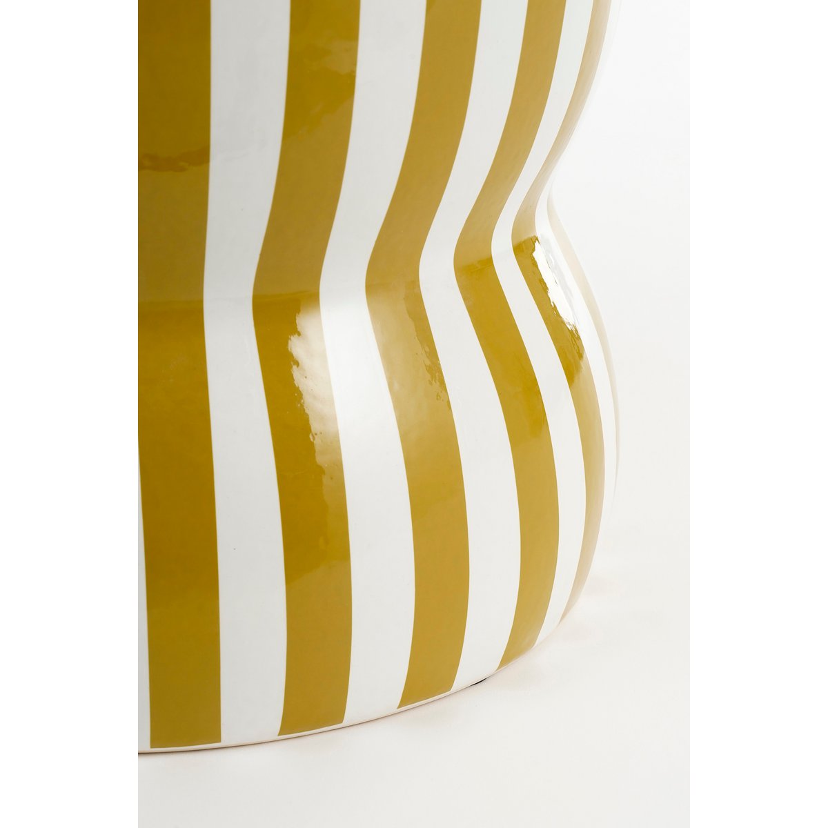 SKIPPER BEISTELLTISCH (BEIGE/OCKERGELB GESTREIFT) - Ø32 cm