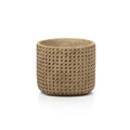 BETON ÜBERTOPF MIT RATTANROCK - 20cm