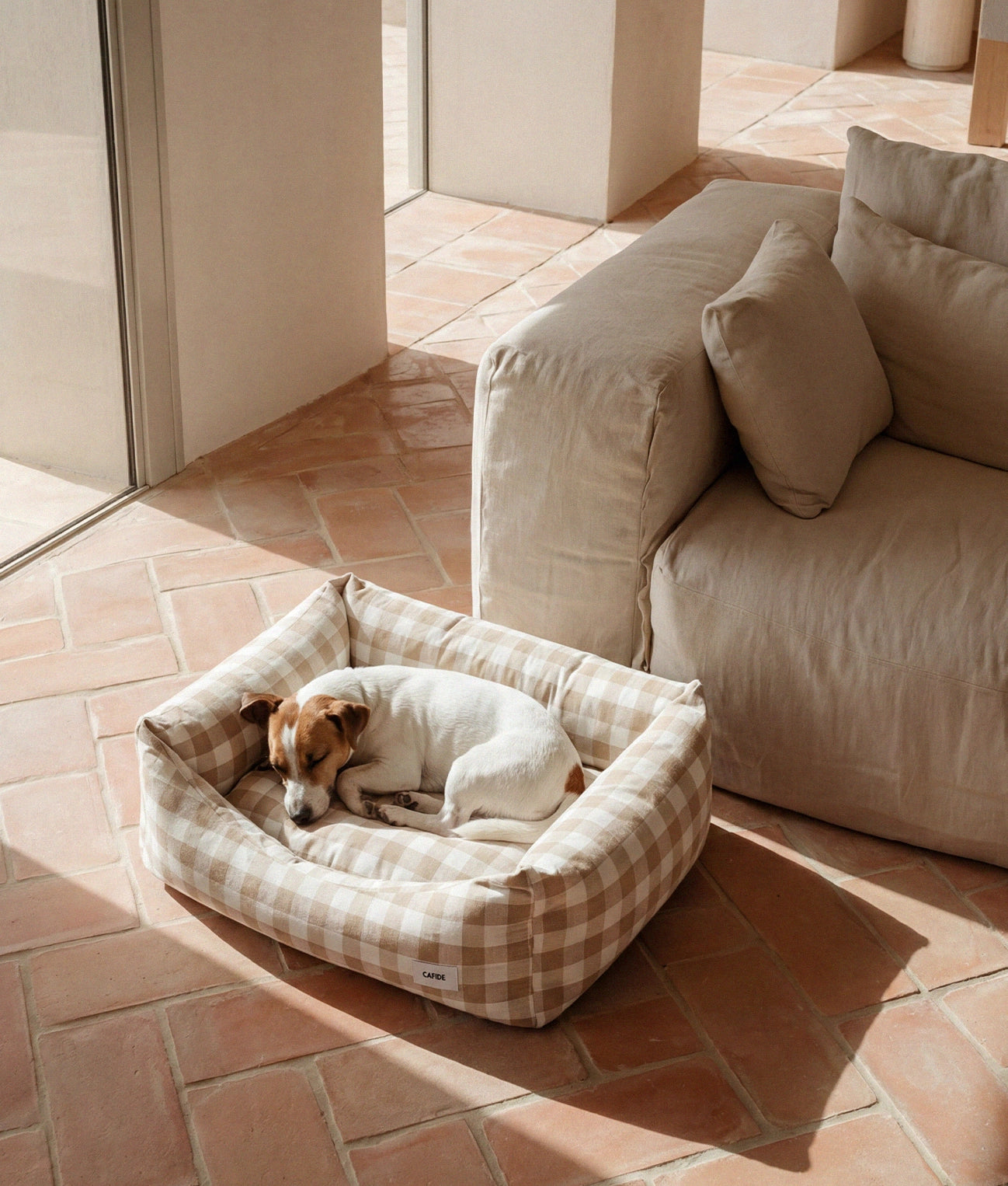 SNOZY HUNDEBETT (VICHY BEIGE)