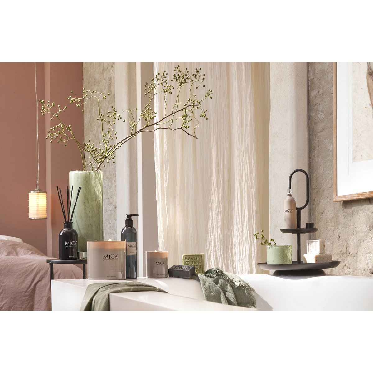 RAMA ETAGERE MIT 2 EBENEN (SCHWARZ) - 36cm