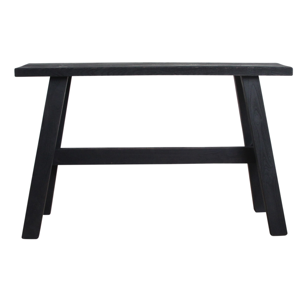 BANK AUS RECYCELTEM HOLZ (SCHWARZ) - 85cm