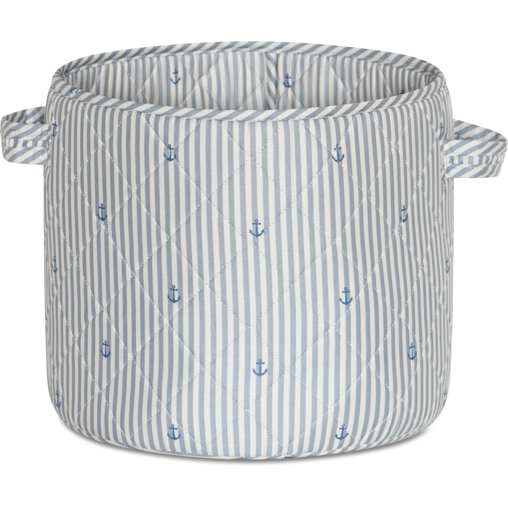 GESTEPPTER AUFBEWAHRUNGSKORB ANKER (KLEIN)