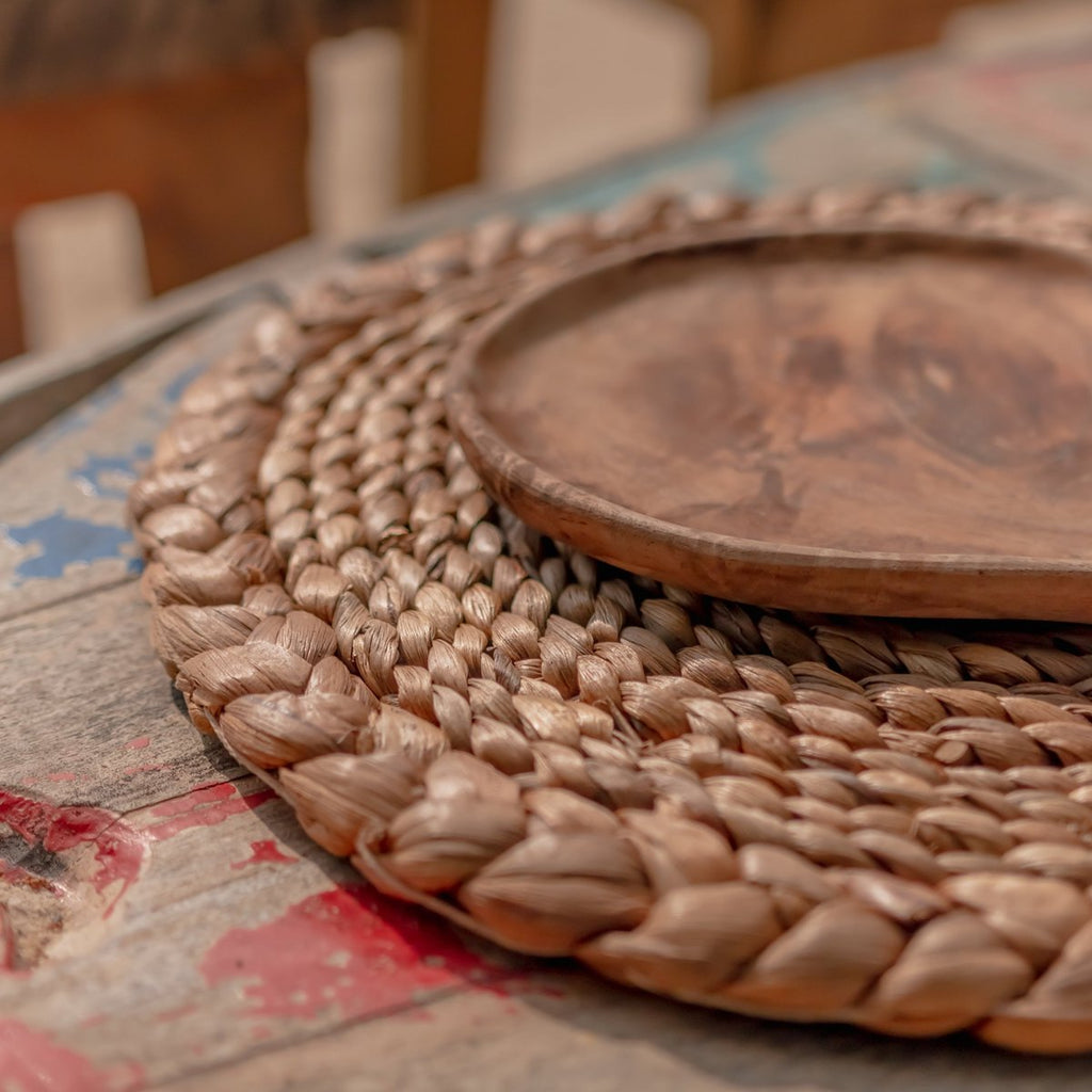 BOHO TISCHSET AUS WASSERHYAZINTHE