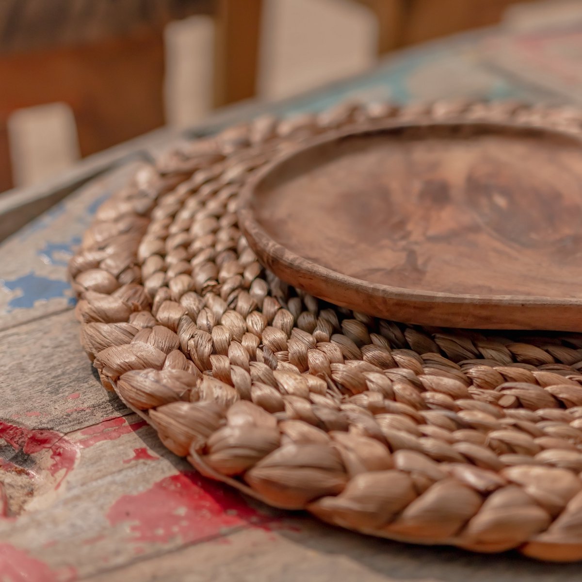 BOHO TISCHSET AUS WASSERHYAZINTHE