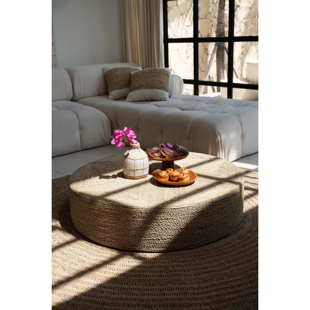 BAUCHIGE TERRAKOTTA-VASE (GRAU) - 23cm