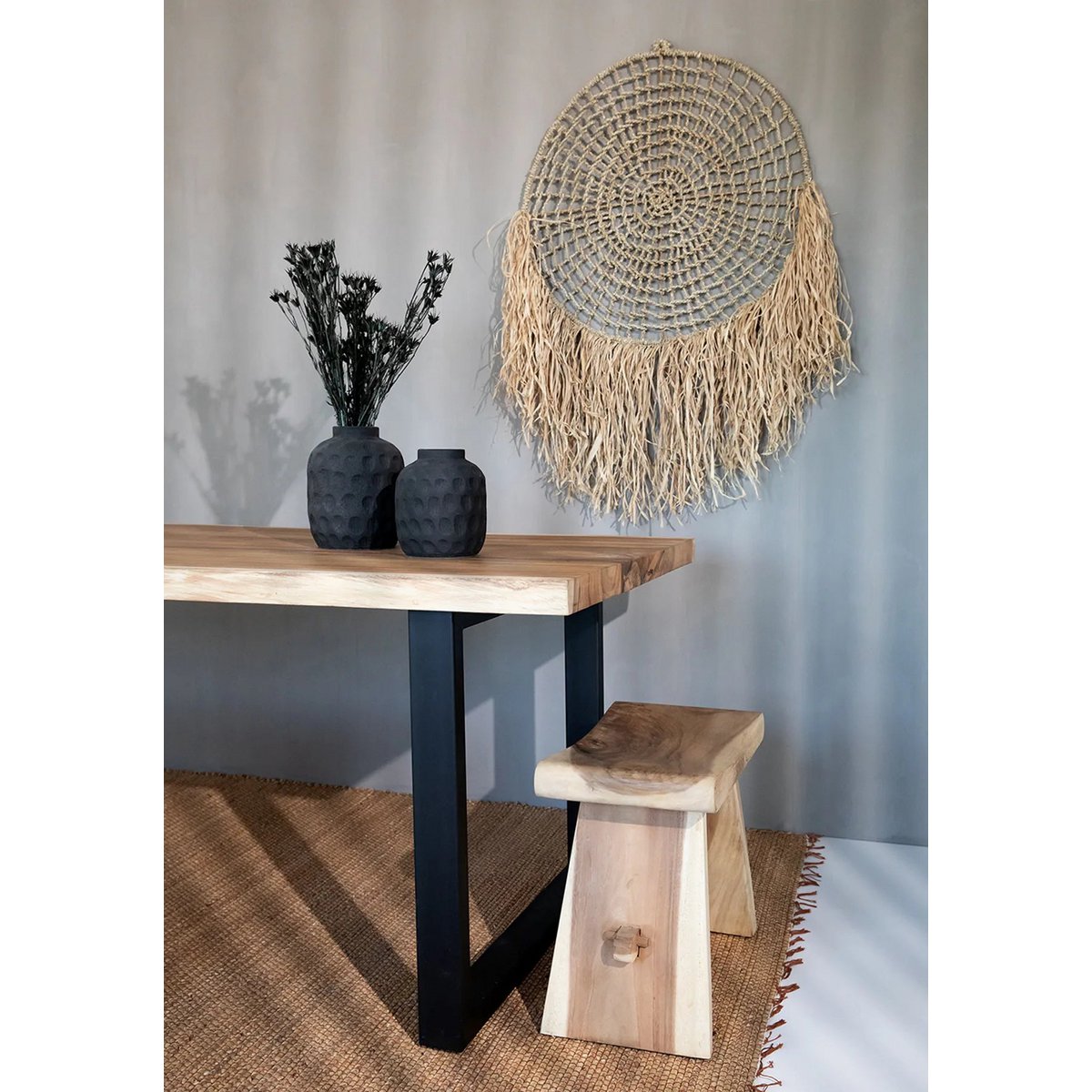 SEEGRASTEPPICH MIT FRANSEN