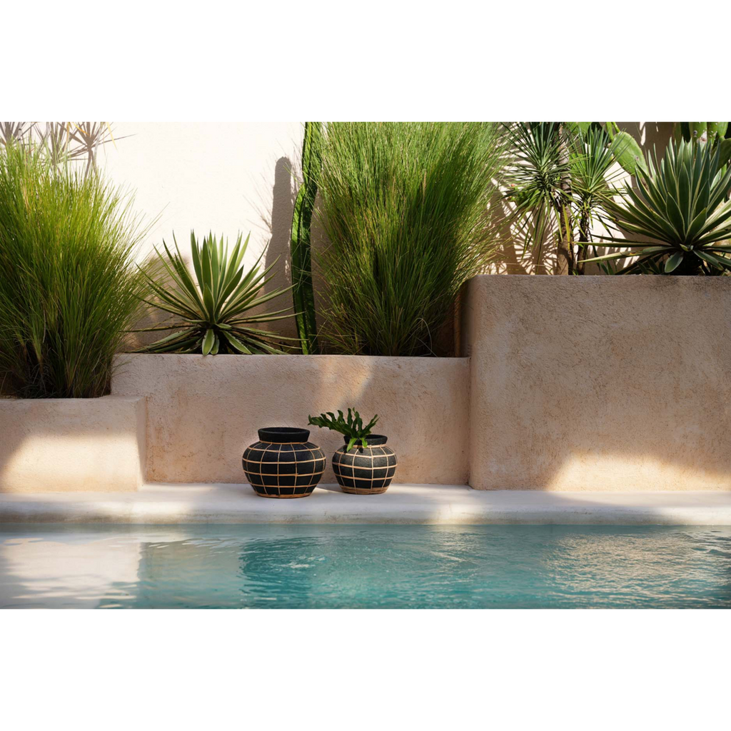 BAUCHVASE (SCHWARZ) - 23cm