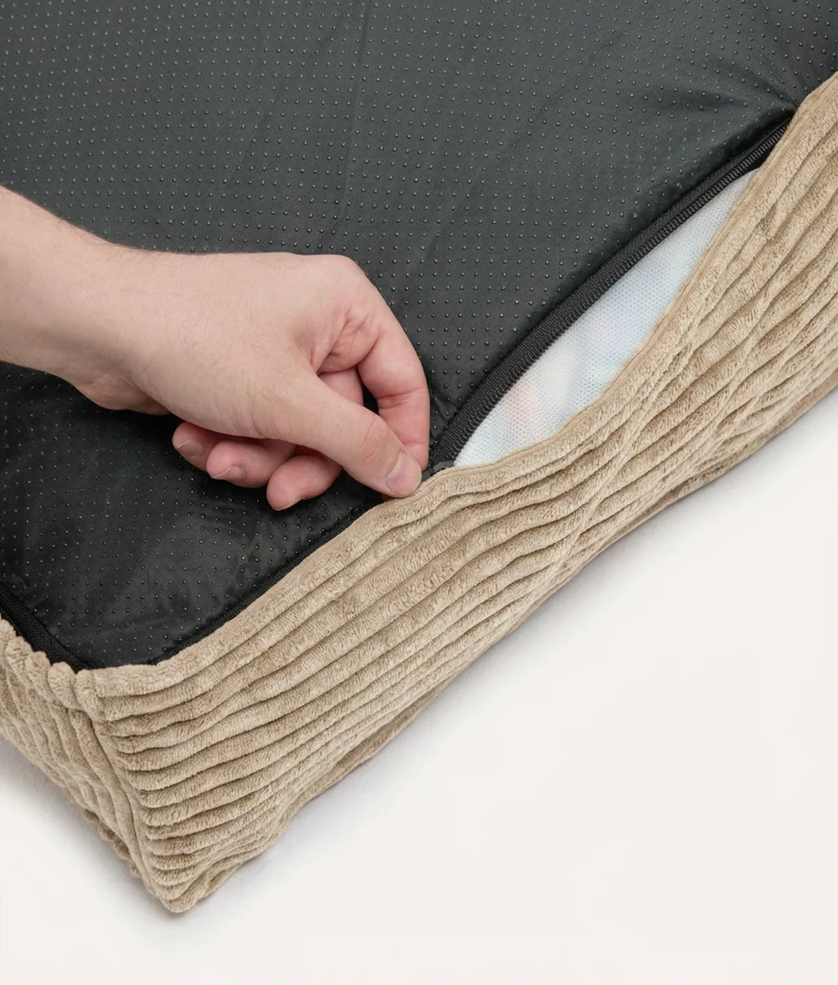CUADRA HUNDEBETT MIT CORDBEZUG (BEIGE)