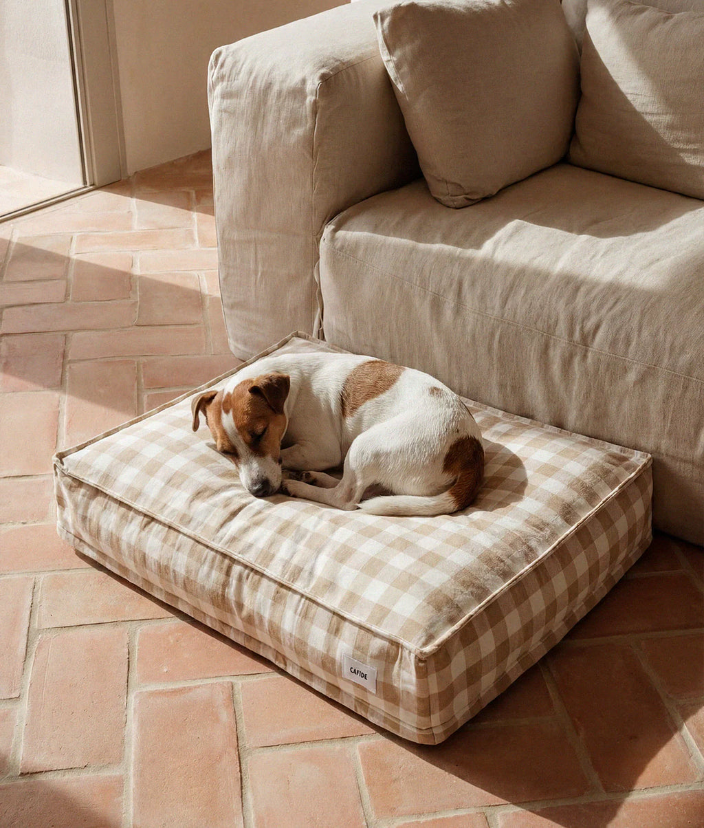 CUADRA HUNDEBETT VICHY (BEIGE)