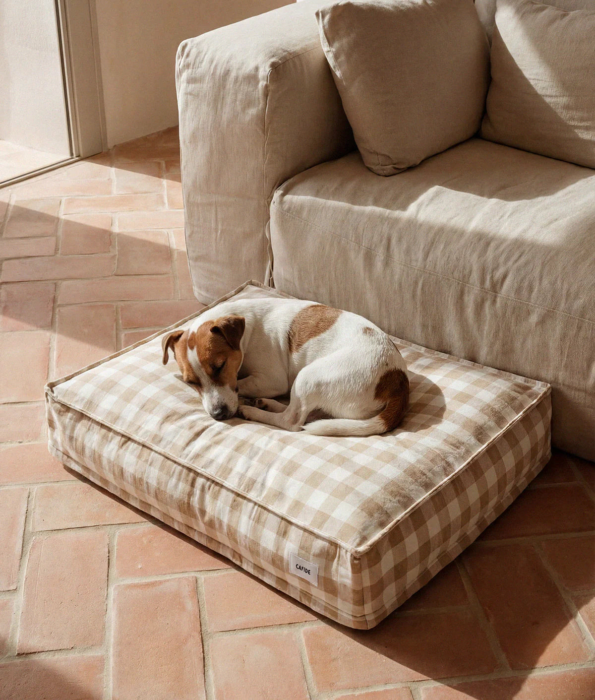 CUADRA HUNDEBETT VICHY (BEIGE)