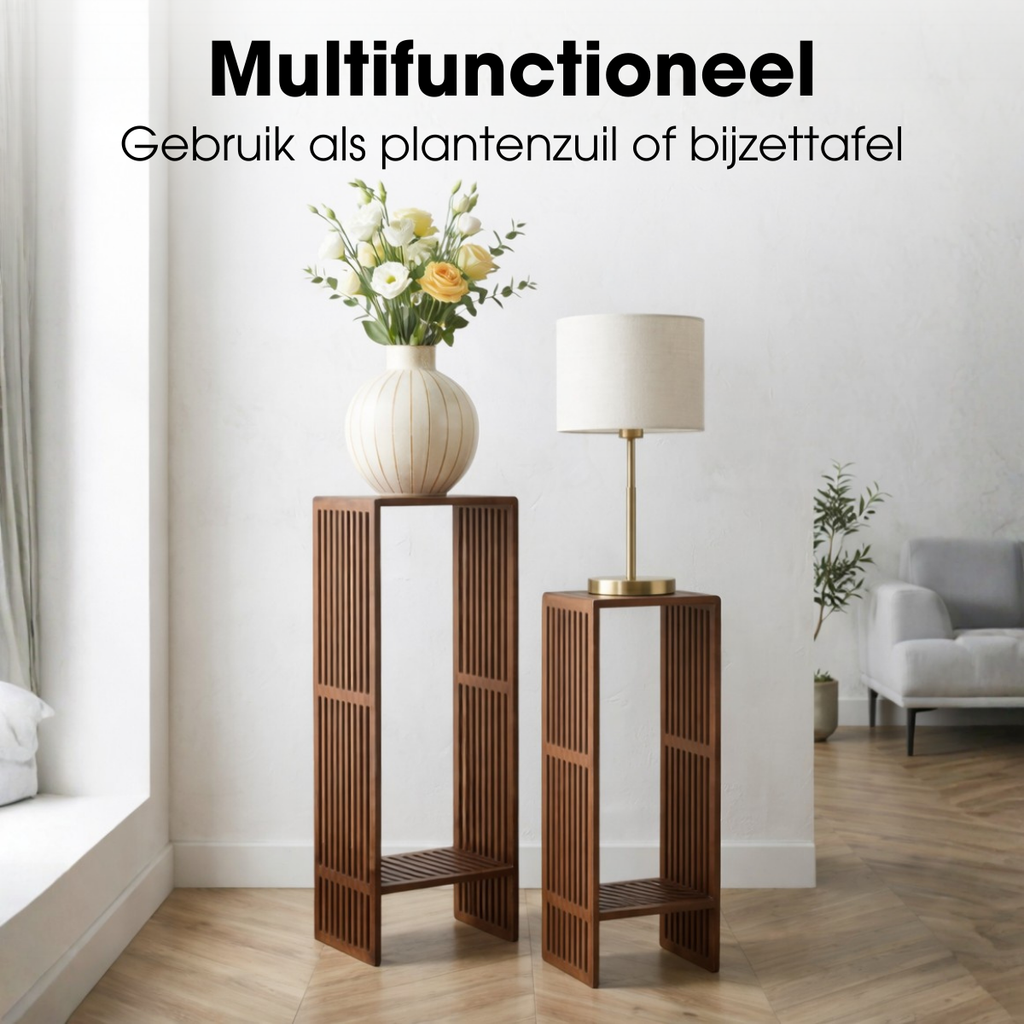 BEISTELLTISCHE AUS RECYCELTEM TEAKHOLZ
