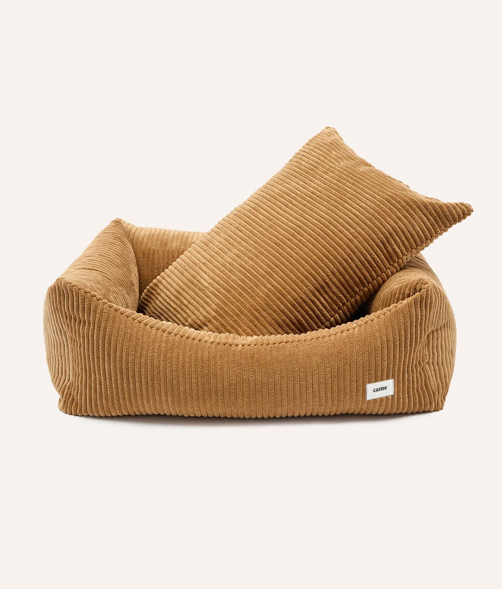 SNOZY HUNDEBETT AUS CORD (SENF)