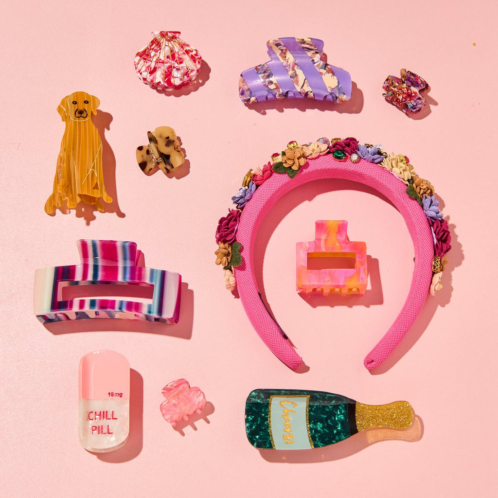 HAARKLAMMER STRIPES - SORBET