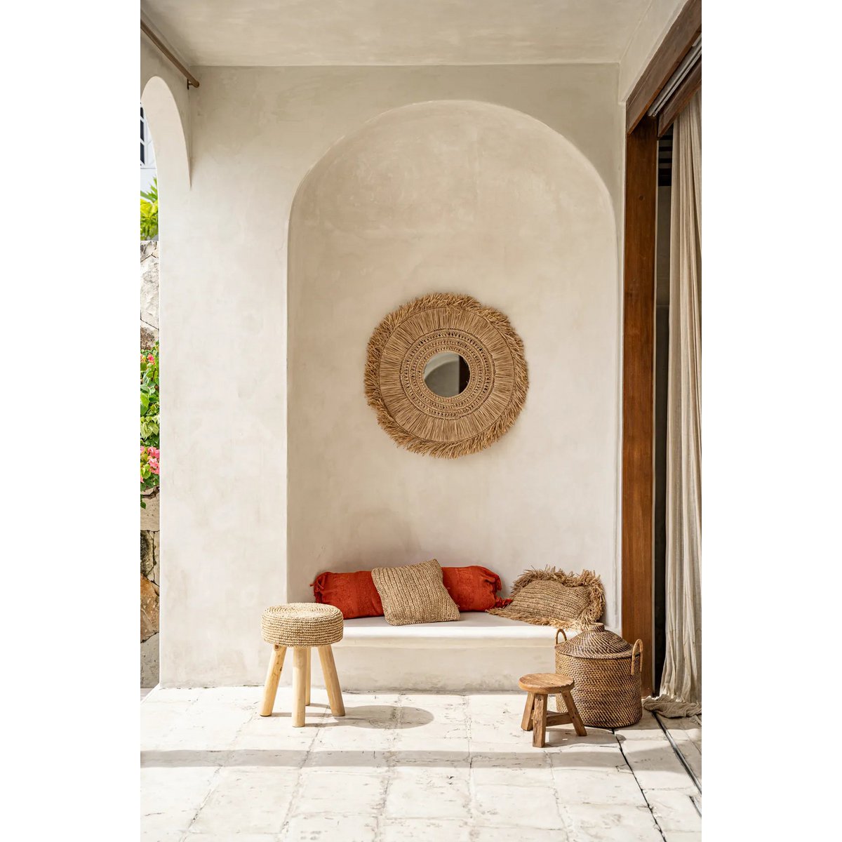 BASTHOCKER AUS TEAKHOLZ