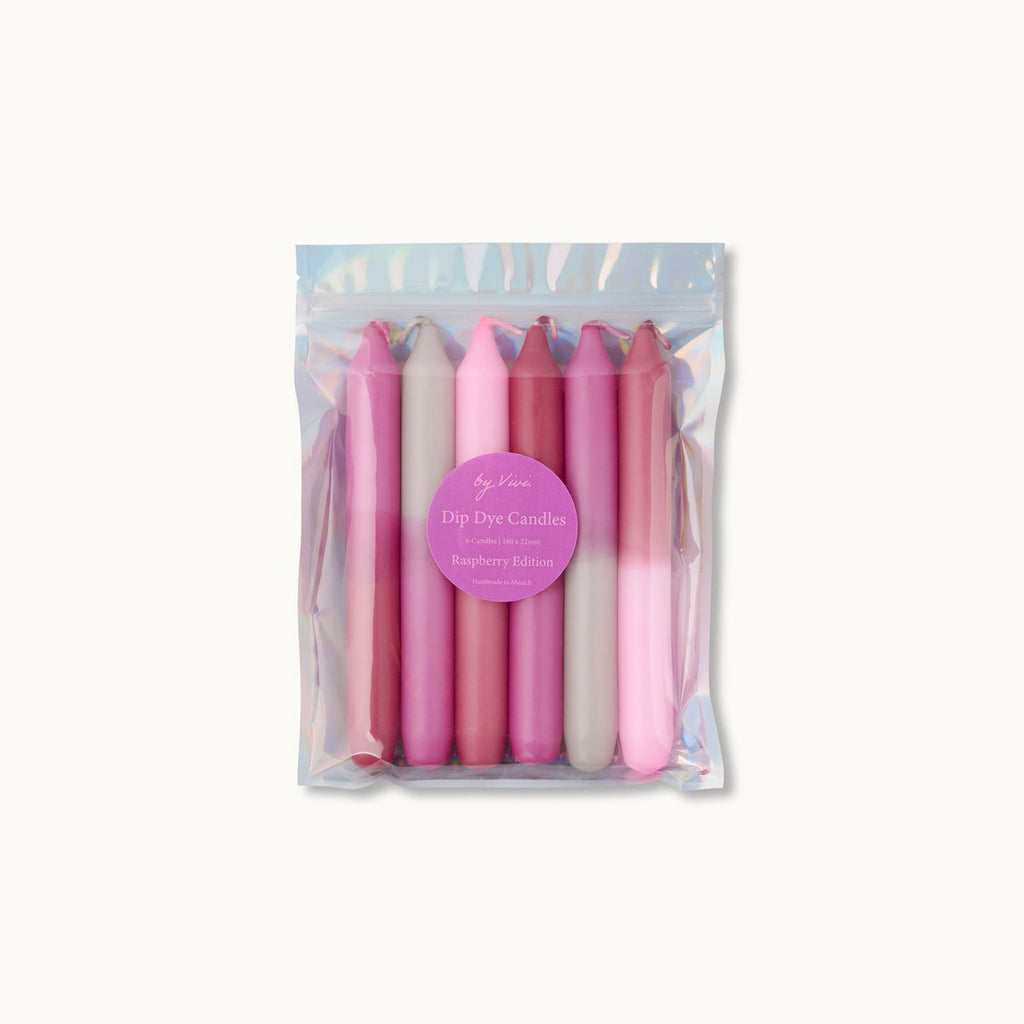 DIP DYE KERZEN - RASPBERRY EDITION