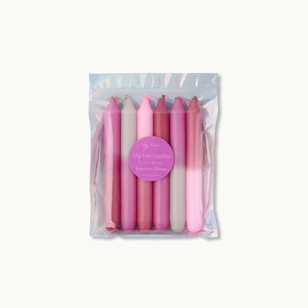 DIP DYE KERZEN - RASPBERRY EDITION