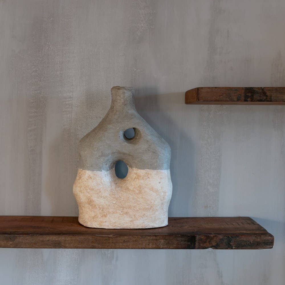 VINTAGE WANDREGAL AUS HOLZ - 75x15 cm