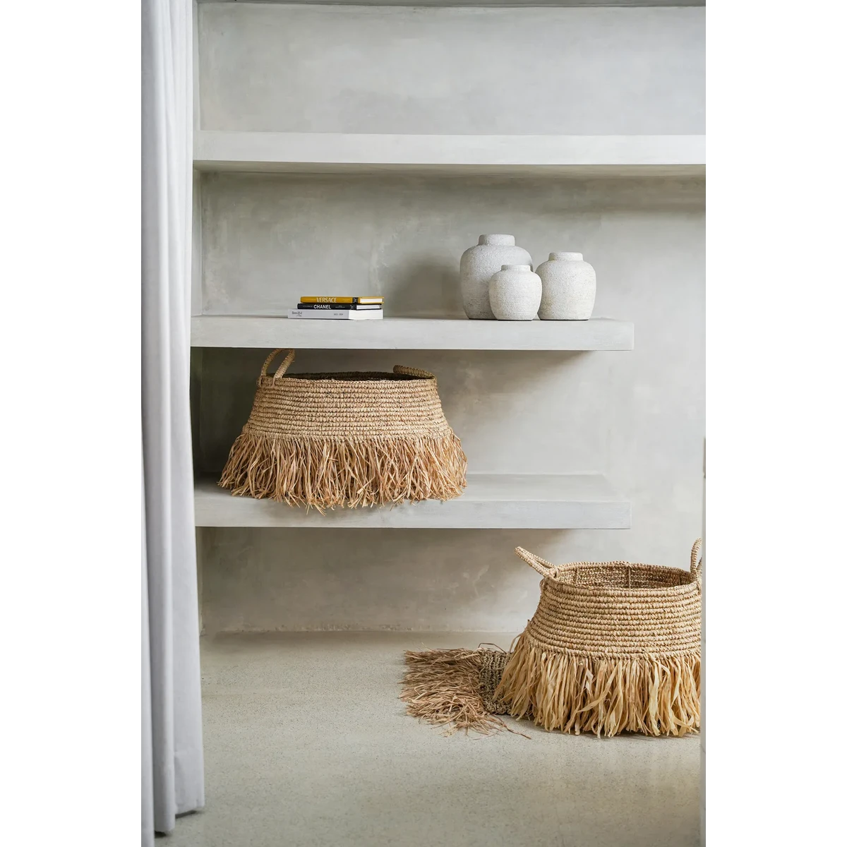 RAFFIA DELUXE BASTKORB - Ø45cm