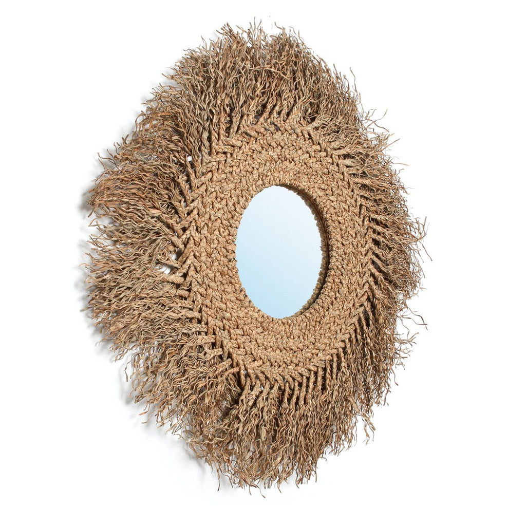 GEFLOCHTENER RATTAN SPIEGEL - Ø 75cm