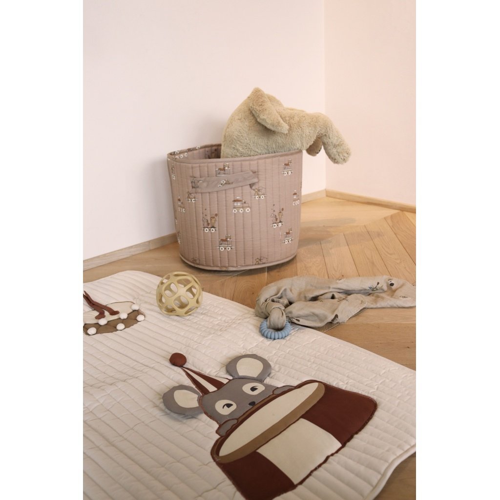 GESTEPPTER AUFBEWAHRUNGSKORB KARNEVALSUMZUG (KLEIN)