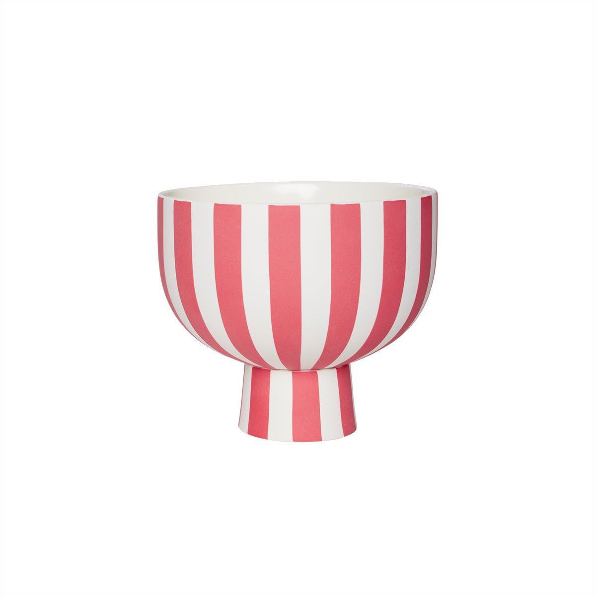 HANDGEFERTIGTE TOPPU SCHÜSSEL (ROSA/WEIẞ GESTREIFT) - 15cm