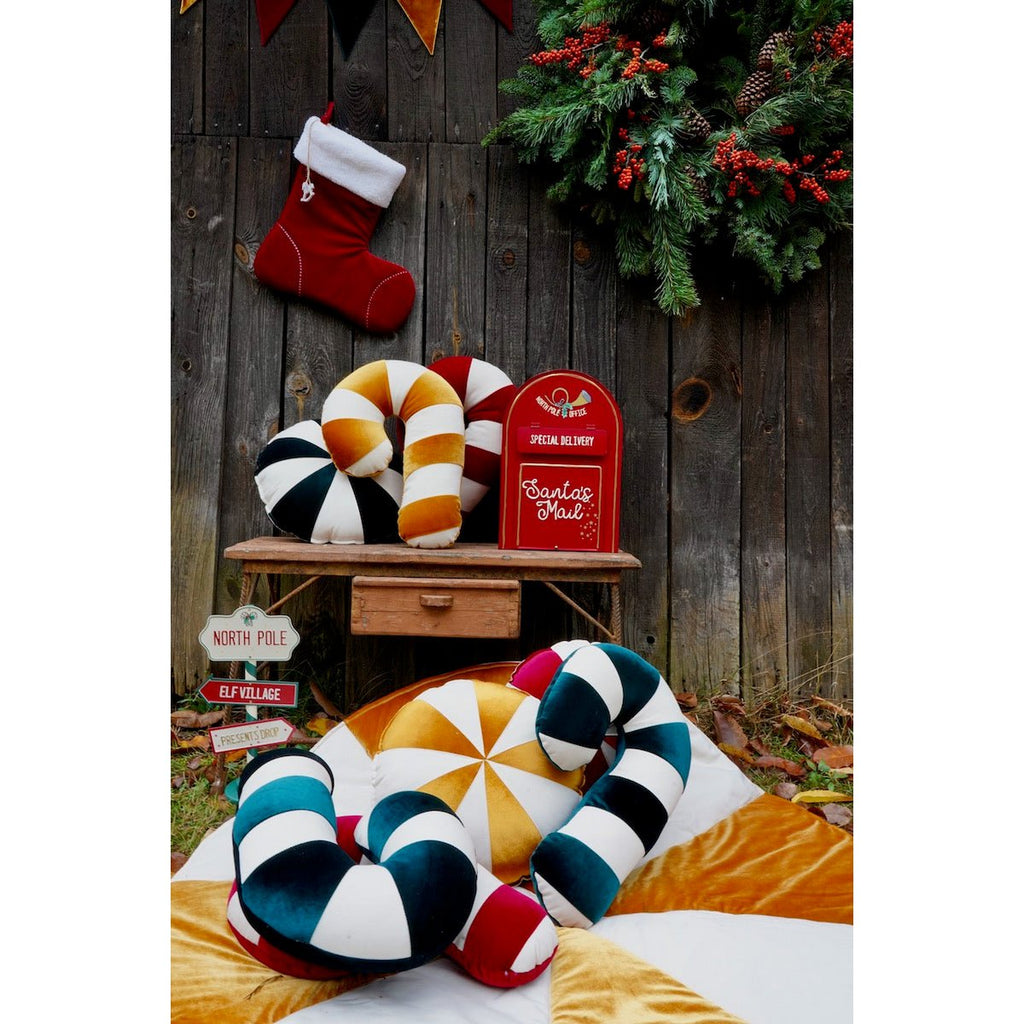 ZUCKERSTANGENKISSEN (GRÜN/WEIẞ) - 45cm