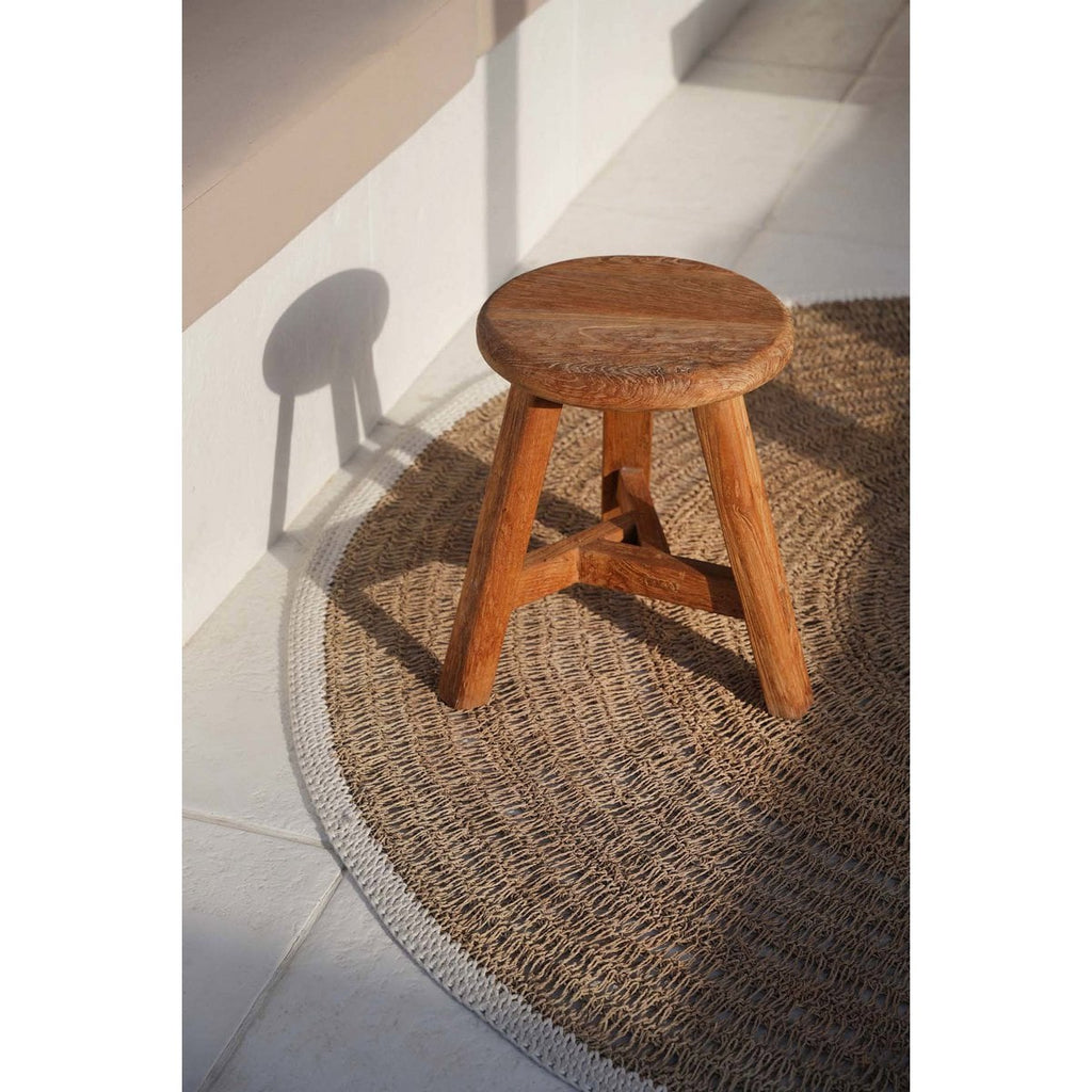 NOGUCHI HOCKER AUS TEAKHOLZ