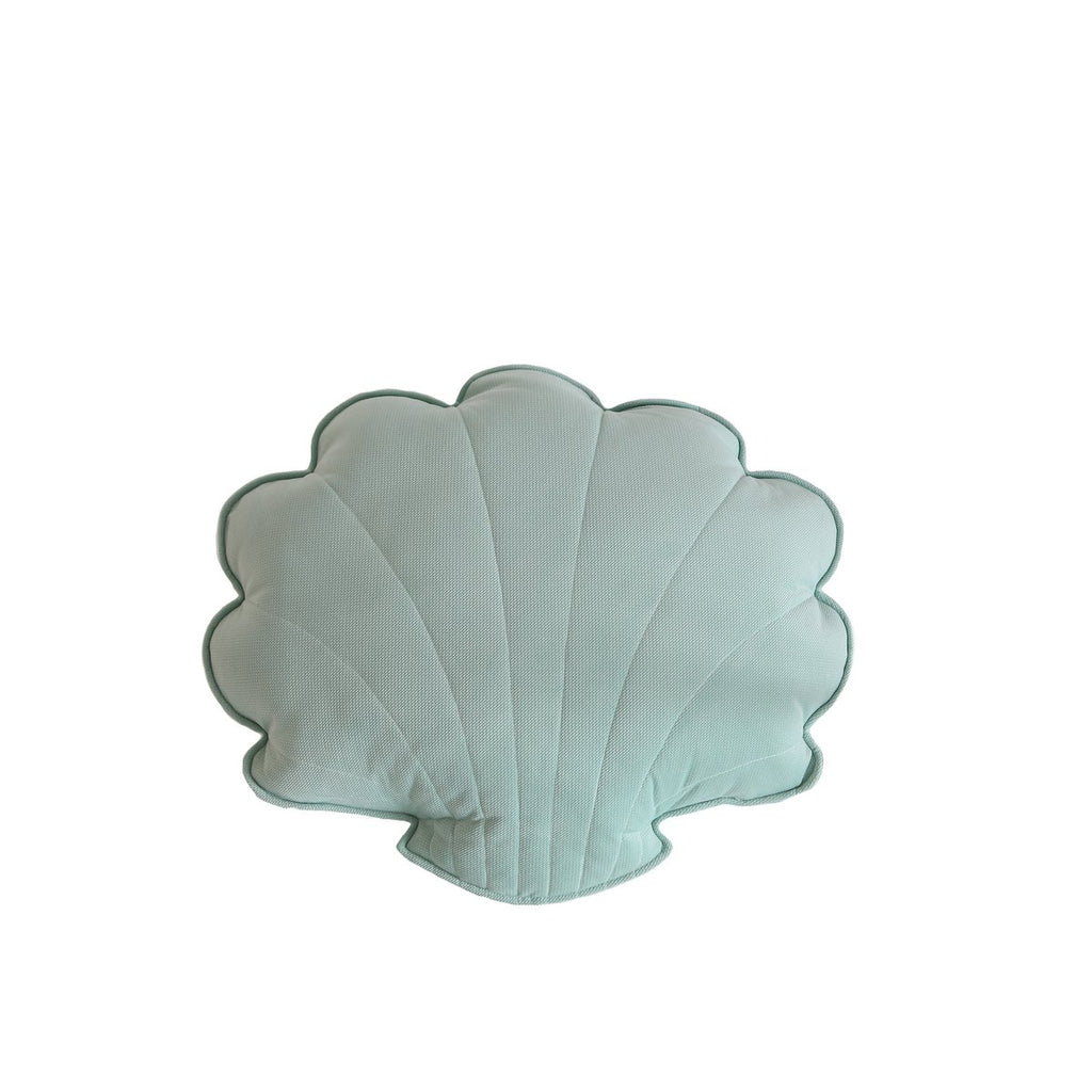 SAMT-MUSCHELKISSEN (POWDER MINT) - 60cm