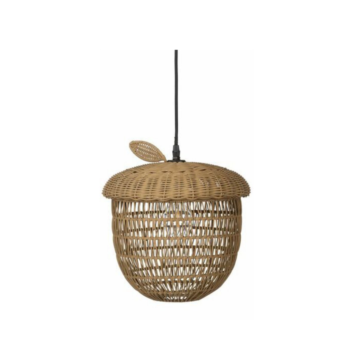 HÄNGELAMPE EICHEL AUS RATTAN