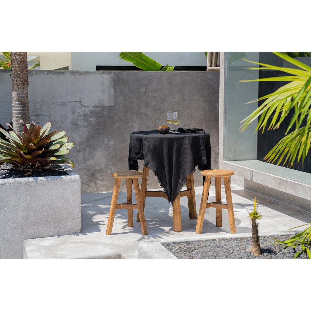 LEINENTISCHDECKE (SCHWARZ) - 150x250cm