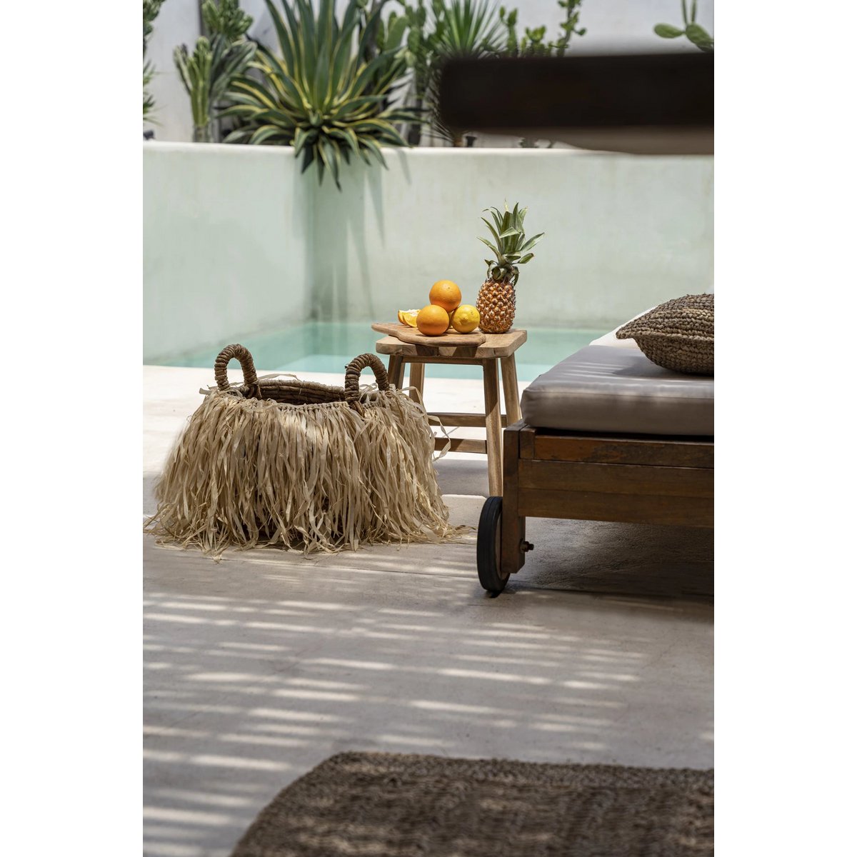 BASTKORB AUS BANANENBLÄTTERN - Ø 43cm