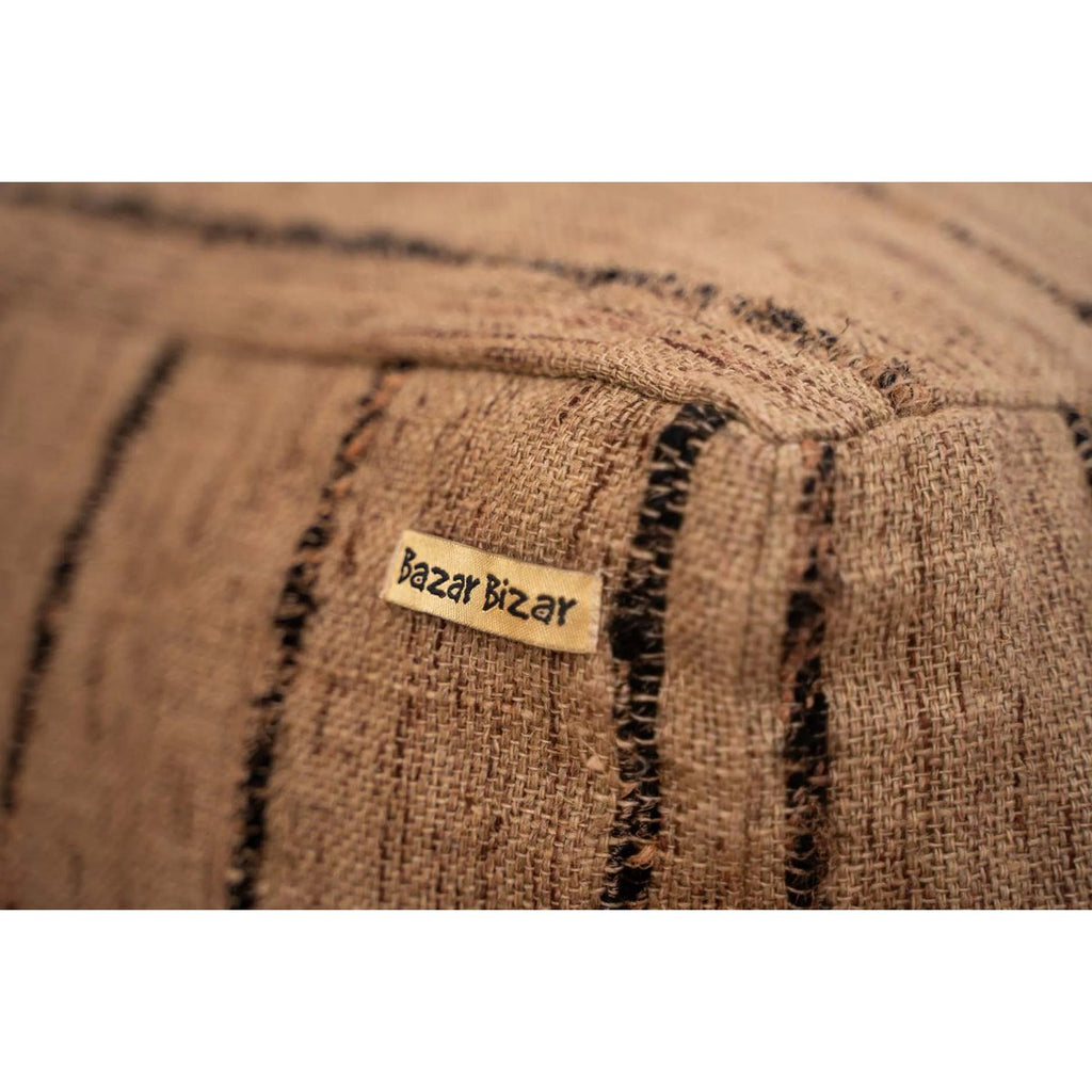 SITZPOUF (BEIGE SCHWARZ)