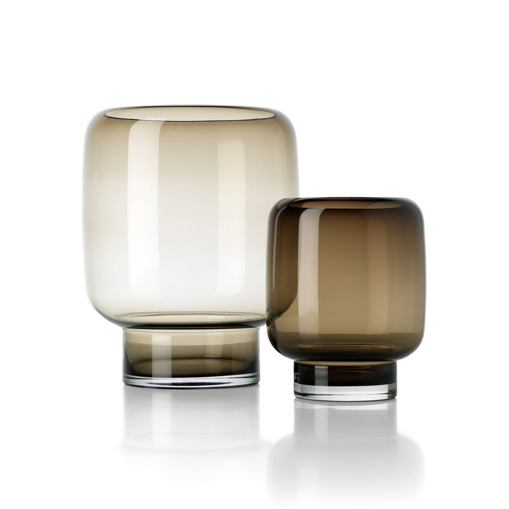 SMOKY CUBE VASE - 19cm