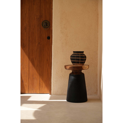 BAUCHVASE (SCHWARZ) - 23cm