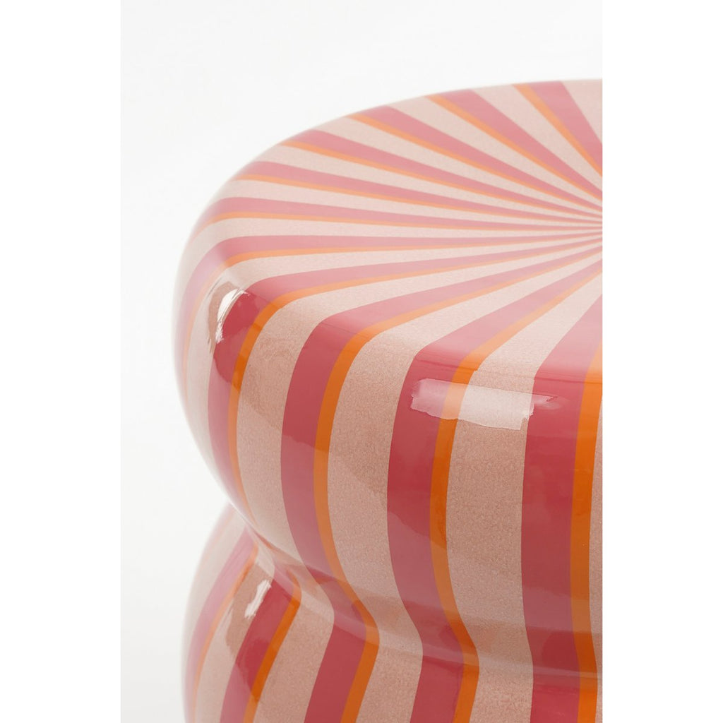 SKIPPER BEISTELLTISCH (ROSA/ORANGE GESTREIFT) - Ø32 cm