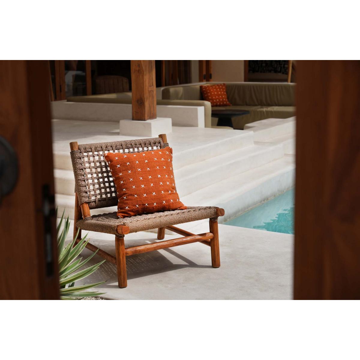 KISSENBEZUG TERRAKOTTA AUS BAUMWOLLE