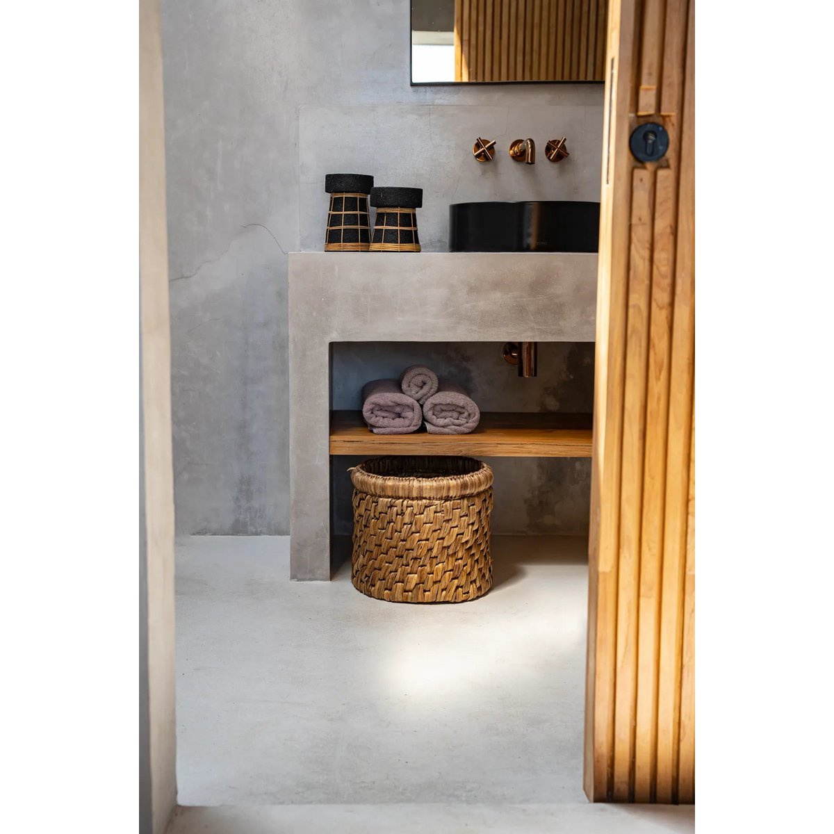 KERZENHALTER (SCHWARZ) - 20cm