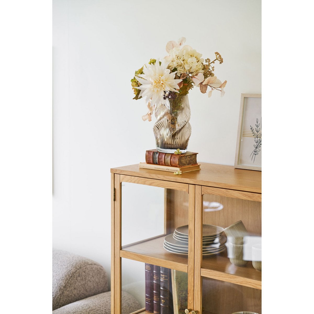 MUNDGEBLASENE VASE AUS GLAS - 25cm
