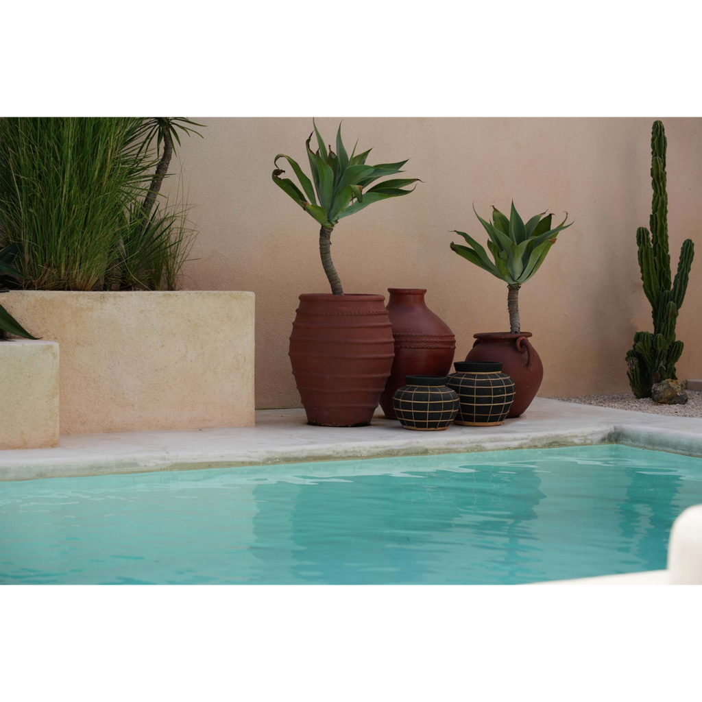 BAUCHVASE (SCHWARZ) - 27cm