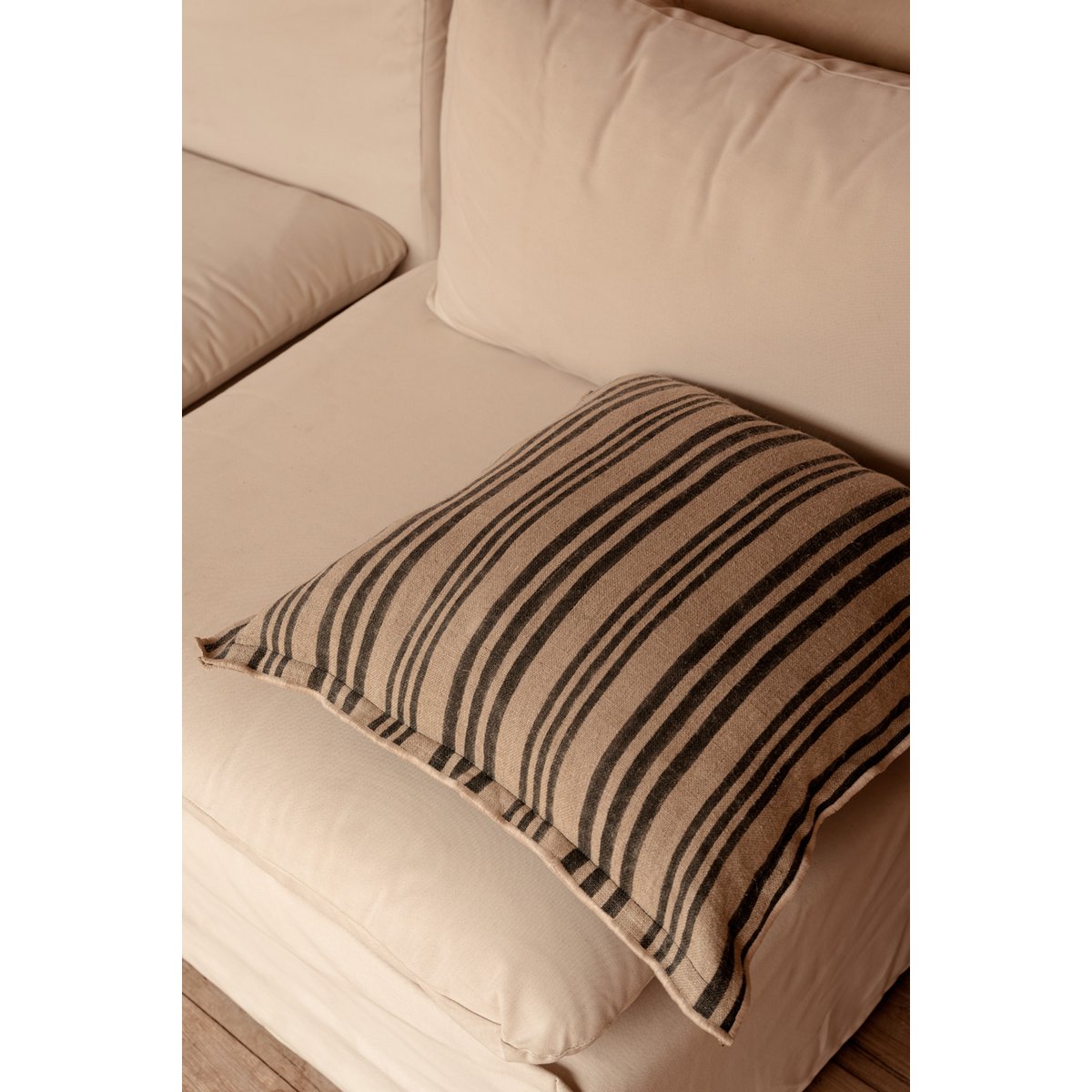 KISSENBEZUG NORDIC STRIPE AUS LEINEN